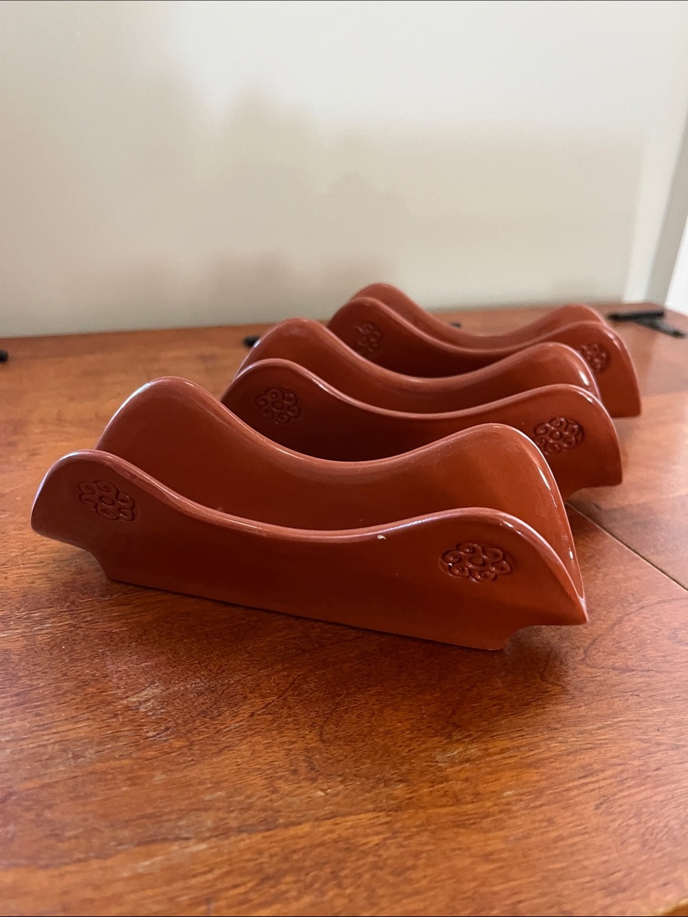 Vintage Weiland Ware Terracotta Taco Stands